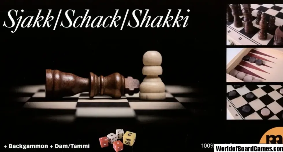 Schack/Chess - Backgammon - Dam, 30 mm (Rationella Media)