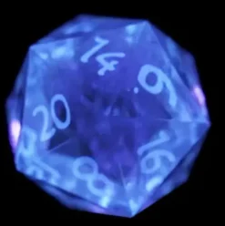 Sirius Dice: Cloak & Dagger, Premium UV-Light Translucent Clear - Dice Set