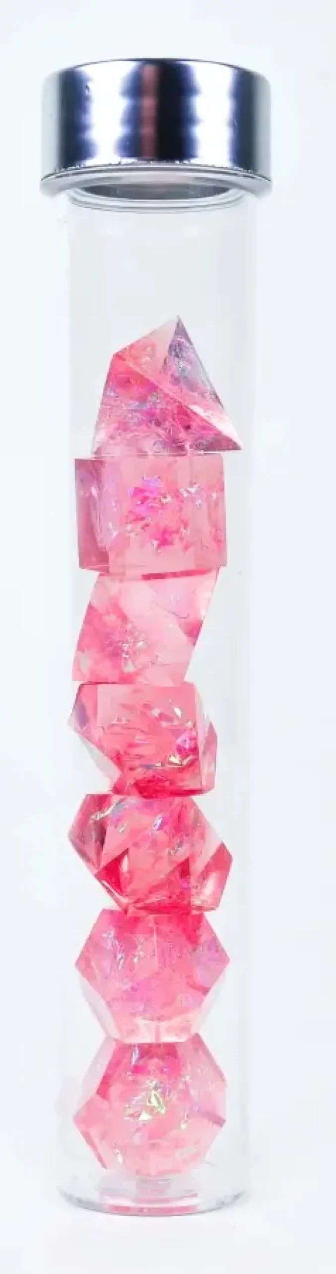 Sirius Dice: Cloak & Dagger, Premium UV-Light Translucent Pink - Dice Set