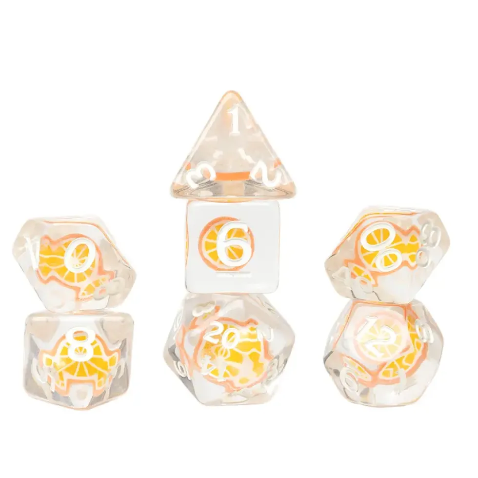 Sirius Dice: Fruit Slice Dice Set: ORANGE
