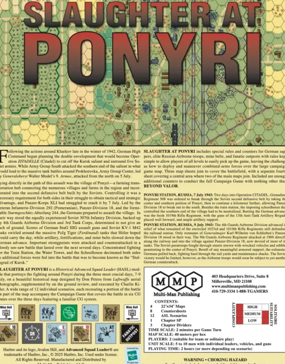 Slaughter at Ponyri: Battle of the Northern Kursk Salient 7-9 July 1943 (ASL) (Exp.)