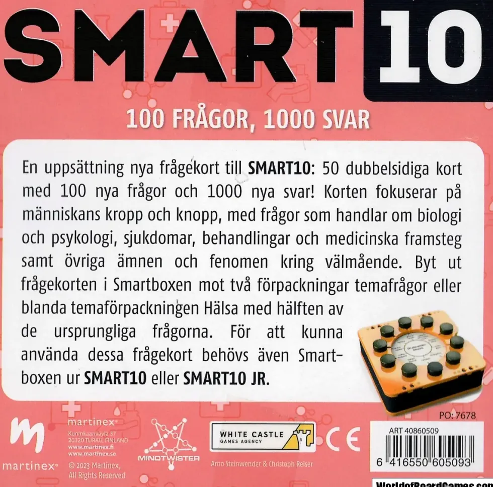 Smart10: Frågekort - Hälsa (Extra frågor) (Exp.)
