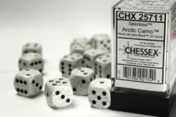 Speckled: Arctic Camo - d6, 12 st (16 mm, prickar)