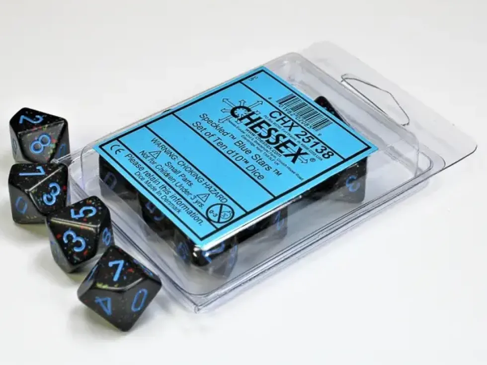 Speckled: Blue Stars - d10, 10 st