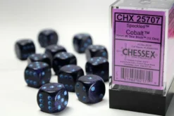 Speckled: Cobalt - d6, 12 st (16 mm, prickar)