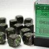Speckled: Earth - d6, 12 st (16 mm, prickar)