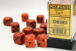 Speckled: Fire - d6, 12 st (16 mm, prickar)