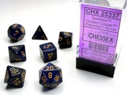 Speckled - Golden Cobalt - Dice set