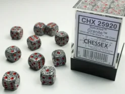 Speckled - Granite - d6, 36 st (12 mm, prickar)
