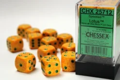 Speckled: Lotus - d6, 12 st (16 mm, prickar)