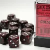 Speckled: Silver Volcano - d6, 12 st (16 mm, prickar)