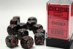 Speckled: Space - d6, 12 st (16 mm, prickar)