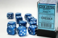 Speckled: Water - d6, 12 st (16 mm, prickar)