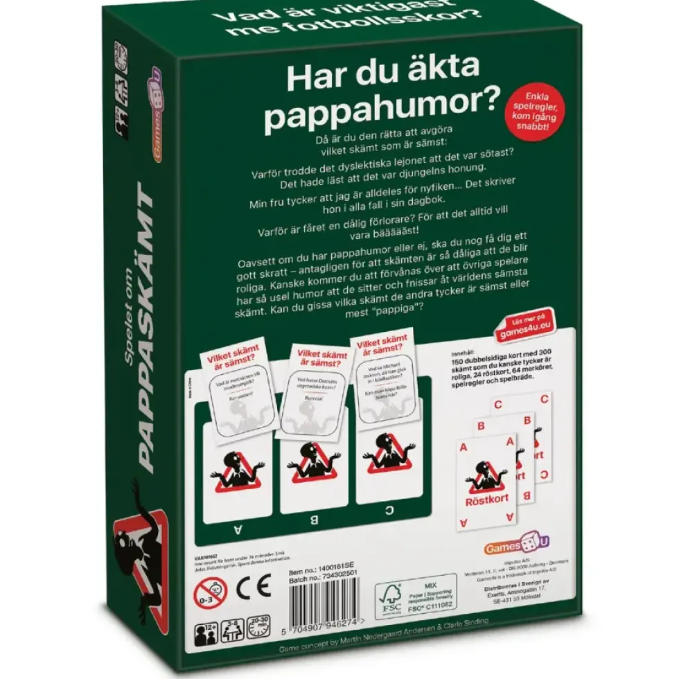 Spelet om PAPPASKÄMT och annat som inte är särskilt roligt