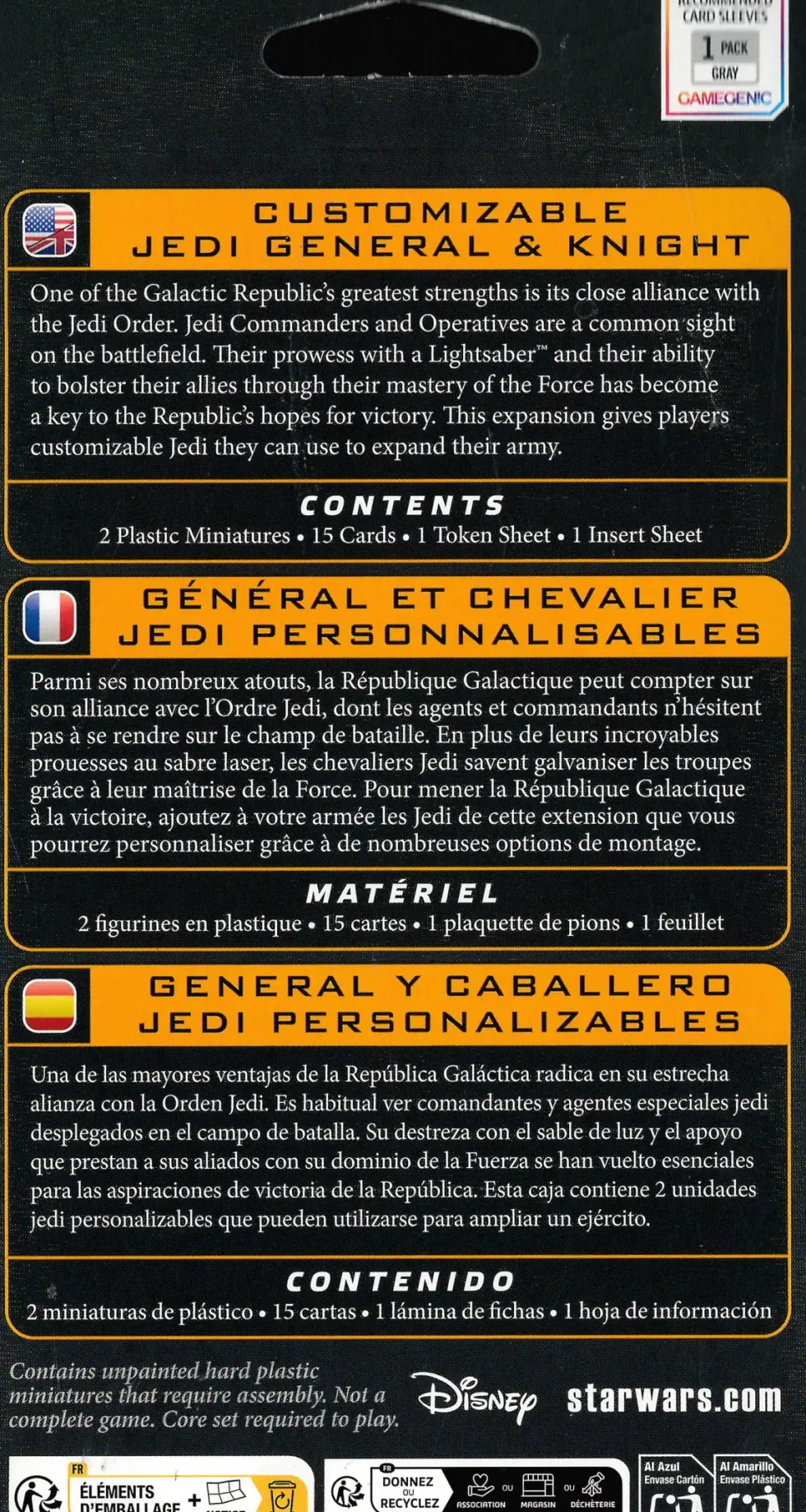 Star Wars: Legion - Customizable Jedi General and Knight (Exp.)