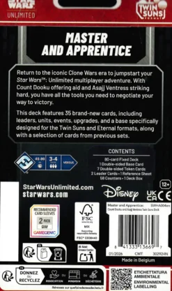 Star Wars: Unlimited - Twin Suns - Master and Apprentice