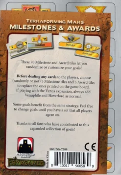 Terraforming Mars: Milestones and Awards (ENG)