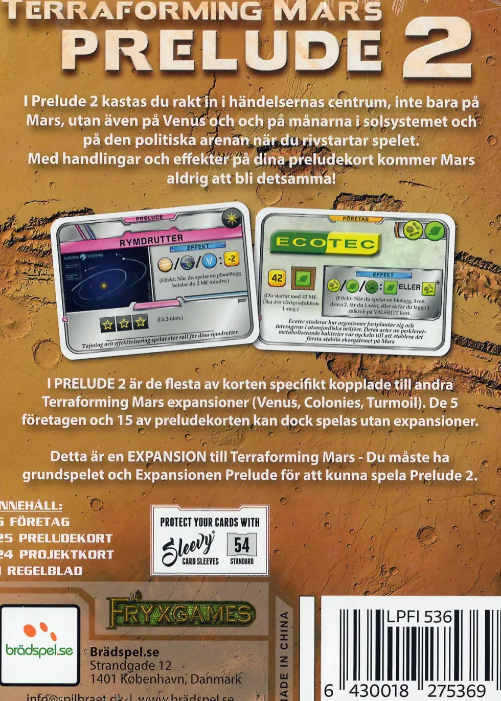 Terraforming Mars: Prelude 2 (SVE) (Exp.)