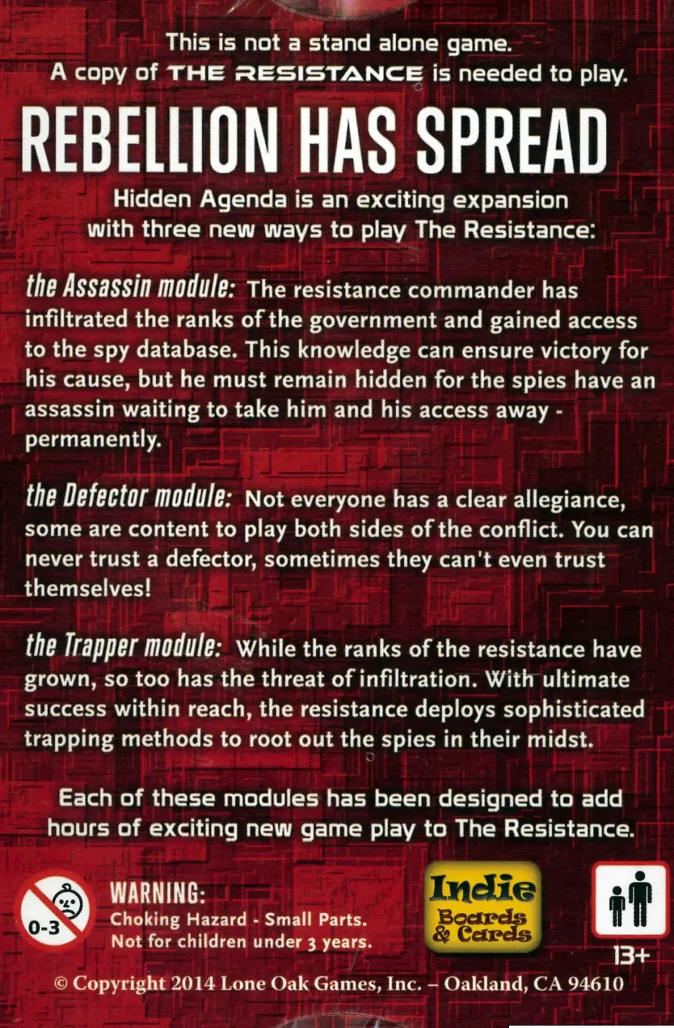 The Resistance: Hidden Agenda (Exp.)