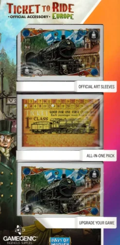 Ticket to Ride Europe: Art Sleeves (58 x 90 mm) - 168 st