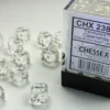 Translucent - Clear - d6, 36 st (12 mm, prickar)