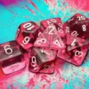 Translucent - Pink/White - Dice Set