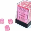Translucent - Pink/White - d6, 36 st (12 mm, prickar)