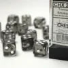 Translucent - Smoke - d6, 12 st (16 mm, prickar)