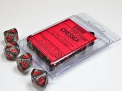 Translucent - Smoke/Red - d10, 10 st