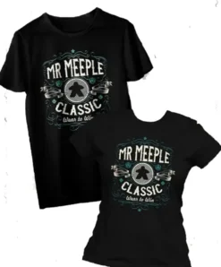 T-shirt: Mr. Meeple - Classic, Play to Win (Grey) - 5X-Large