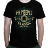 T-shirt: Mr. Meeple - Classic, Play to Win (Black) - 5X-Large