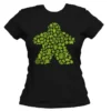 T-shirt: Mr. Meeple - Elements, Green Meeple (Black) - Woman's X-Large