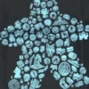 T-shirt: Mr. Meeple - Elements, Turquoise Meeple (Grey) - Woman's Small