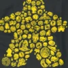 T-shirt: Mr. Meeple - Elements, Yellow Meeple (Grey) - Small