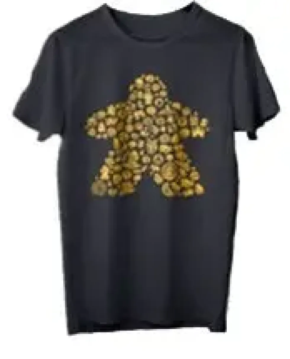 T-shirt: Mr. Meeple - Elements, Yellow Meeple (Grey) - Small