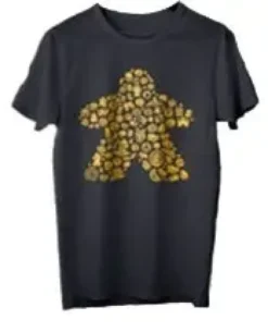 T-shirt: Mr. Meeple - Elements, Yellow Meeple (Grey) - Woman's Small