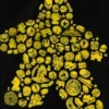 T-shirt: Mr. Meeple - Elements, Yellow Meeple (Black) - Woman's Medium