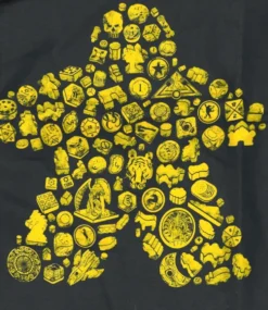 T-shirt: Mr. Meeple - Elements, Yellow Meeple (Grey) - Woman's X-Large