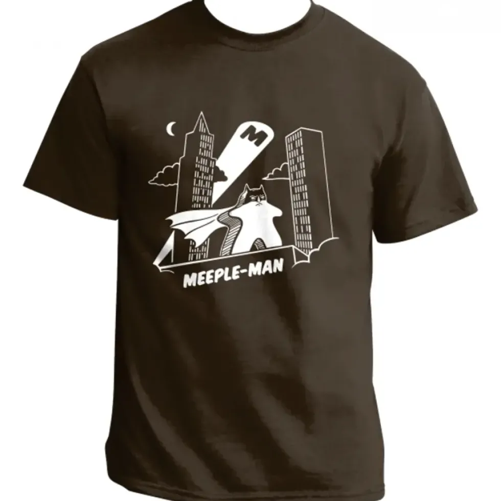 T-shirt: Mr. Meeple - Meeple-Man (Brown) - 2X-Large