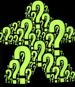 T-shirt: Mr. Meeple - ???, Neon Green Meeple (Black) - X-Large