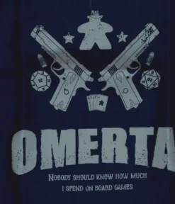 T-shirt: Mr. Meeple - Omerta (Dark Blue) - Small