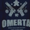 T-shirt: Mr. Meeple - Omerta (Dark Blue) - Woman's Small