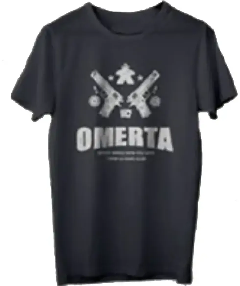 T-shirt: Mr. Meeple - Omerta (Dark Grey) - 5X-Large