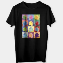 T-shirt: Mr. Meeple - Pop (Black) - Small