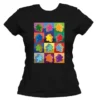 T-shirt: Mr. Meeple - Pop (Black) - Woman's Medium