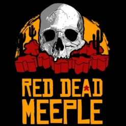 T-shirt: Mr. Meeple - Red Dead Meeple (Black) - Woman's X-Large