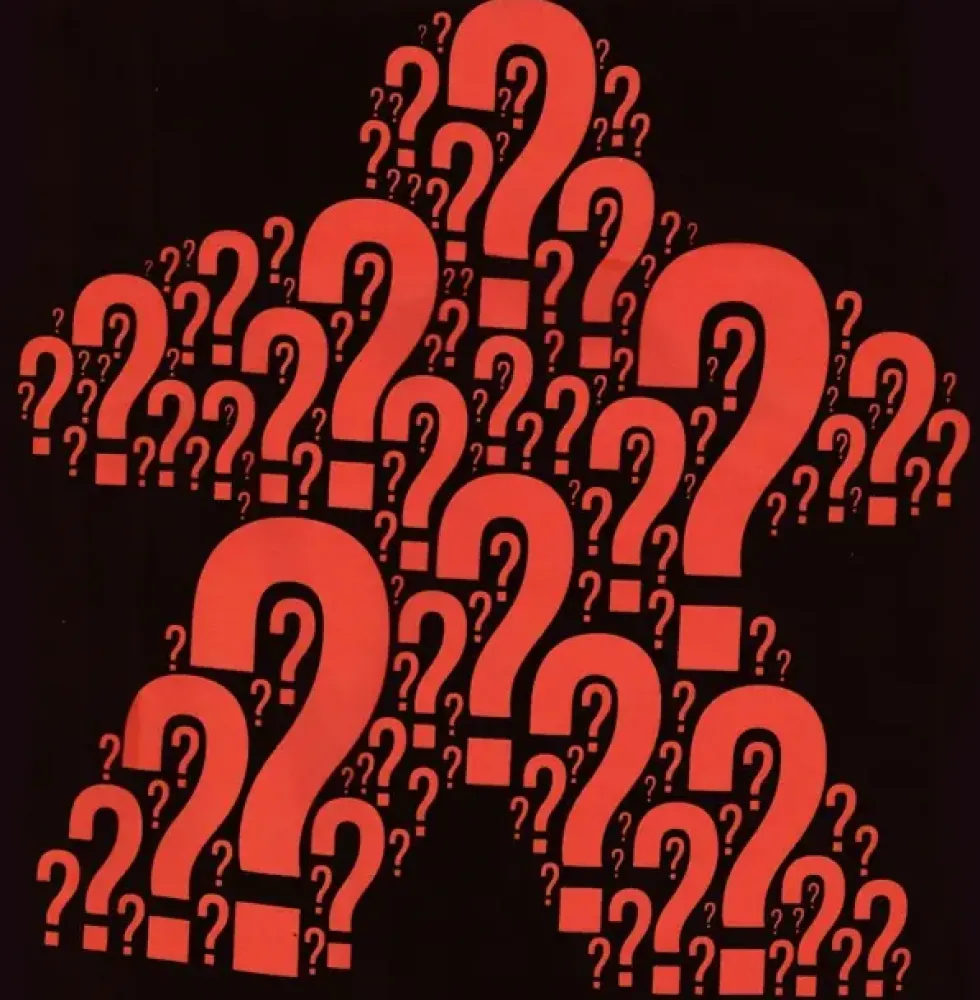 T-shirt: Mr. Meeple - ???, Red Meeple (Black) - 2X-Large