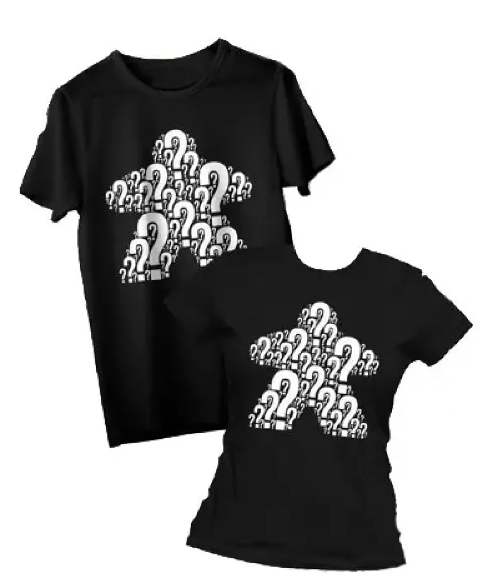 T-shirt: Mr. Meeple - ???, Red Meeple (Black) - 2X-Large