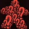 T-shirt: Mr. Meeple - ???, Red Meeple (Black) - Large