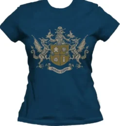 T-shirt: Mr. Meeple - Semper Ludens (Dark Blue) - Woman's Small